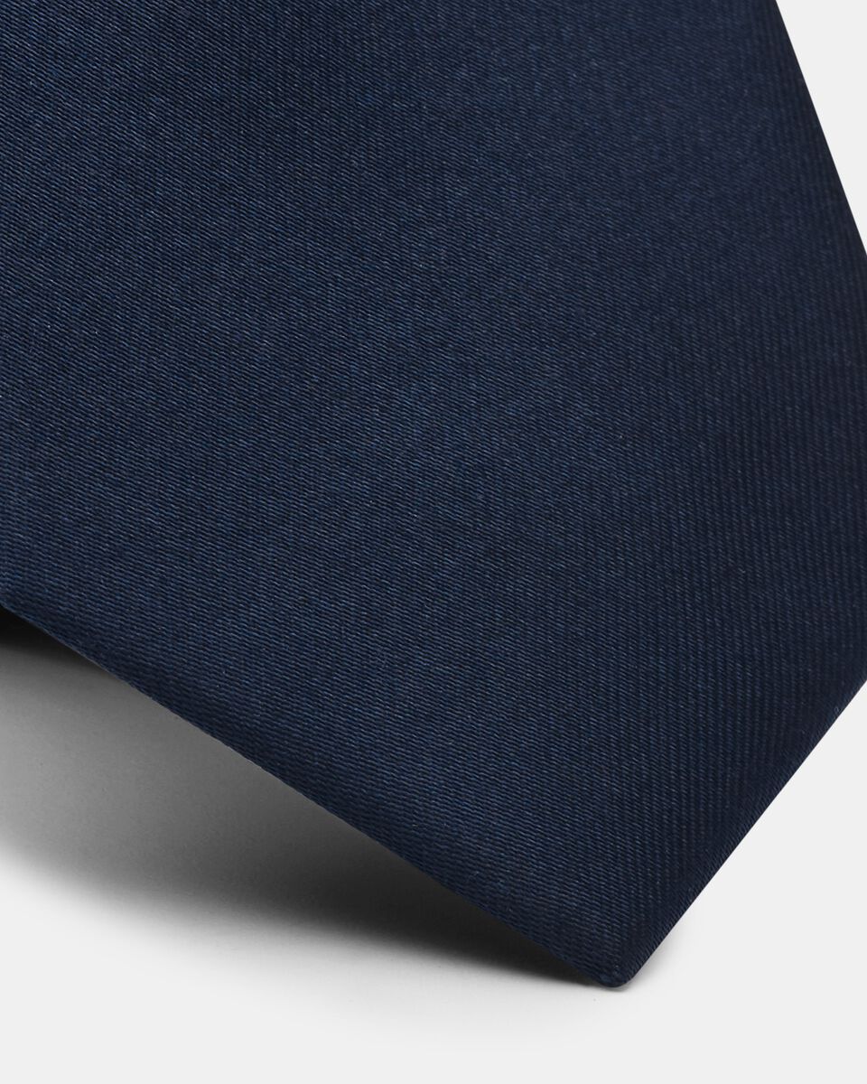 Mens Navy Silk Tie